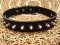 Adjustable Leather spiked dog collar-1 Row of spikes collar for all breeds
