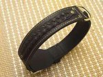 Adjustable Gorgeous Wide 2 Ply Leather Dog Collar