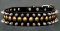 Adjustable 3 Rows Leather Spiked and Studded Dog Collar