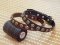 Adjustable Leather Dog Collar With Dotted Circles