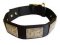 Adjustable Nylon Dog Collar For Large and Medium Breeds With Vintage Plates