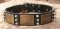 Adjustable Dog Leather Dog Collar-massive bras plates+3 spikes