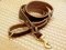 Adjustable Handcrafted brown leather dog leash for walking and tracking