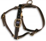 Adjustable Luxury handmade leather dog harness for big dogs