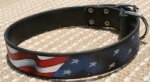 Adjustable Best custom leather collar- Hand painted leather dog collar c-77