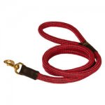 Cord nylon dog leash with chess ornament for large dogs