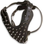 Adjustable Spiked Leather Dog Harness For All Breeds