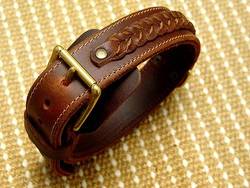Adjustable Handcrafted Leather Dog Collar