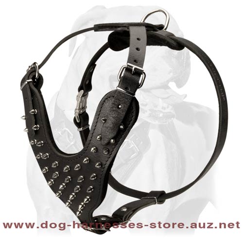 Adjustable British Bulldog Spiked Dog Harness